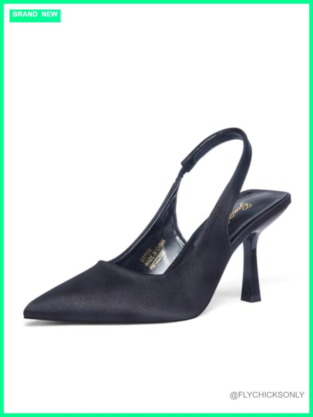 Women's Slingback Kitten Heel Pointed Closed Toe Stiletto Pumps Slip On